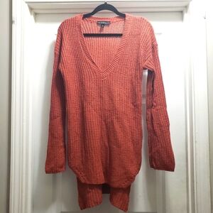 Derek Heart Sweater Shirt/Dress Color: Burnt Orange/Rustic Size: Large